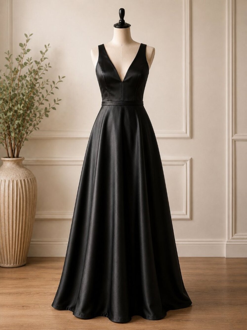 Morilee Madeline Gardner Black Full-Length Formal Evening Gown